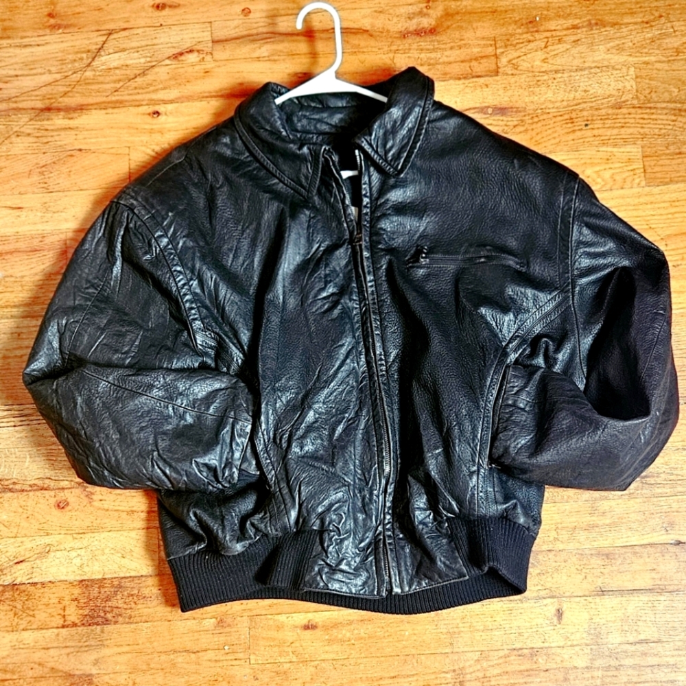 Vintage Black Leather Jacket